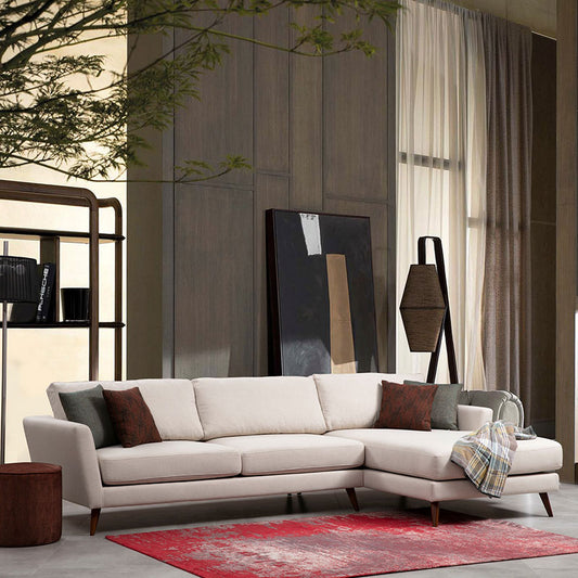 Γωνιακός καναπές κρεβάτι PWF-0526 pakoworld αριστερή γωνία ύφασμα μπεζ-καρυδί 303x168x85εκ - Hippiehome.gr