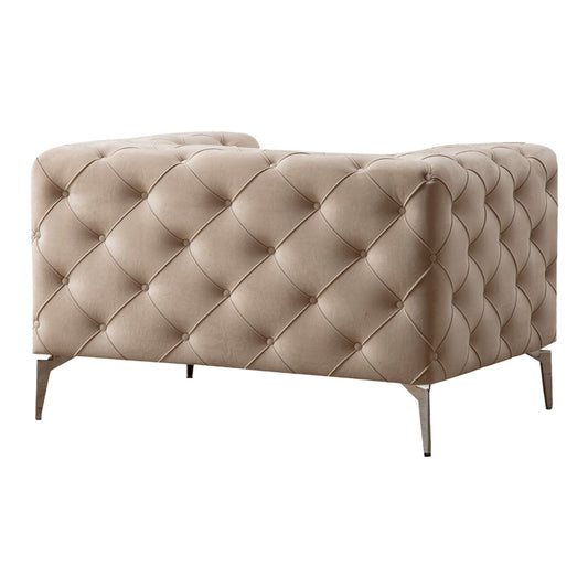 Πολυθρόνα PWF-0579 pakoworld ύφασμα εκρού 108x90x70εκ - Hippiehome.gr