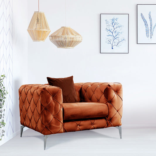 Πολυθρόνα PWF-0579 pakoworld ύφασμα κεραμιδί 108x90x70εκ - Hippiehome.gr