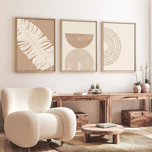 Πίνακας σε καμβά Terpen I pakoworld τρίπτυχος με ψηφιακή εκτύπωση 50x2x70εκ - Hippiehome.gr