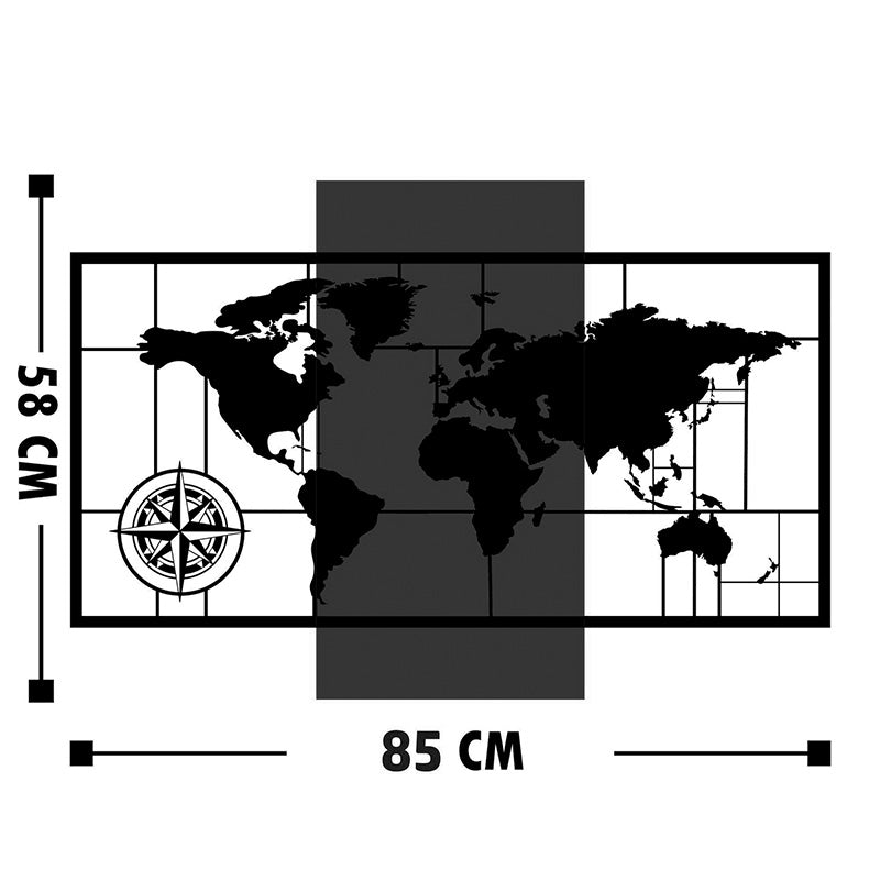 Διακοσμητικό τοίχου Merzo pakoworld ξύλο πεύκου σε φυσική απόχρωση με μαύρο μέταλλο 58x3x85εκ - Hippiehome.gr