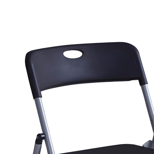 Καρέκλα πτυσσόμενη Daxton pakoworld PP μαύρο-ασημί 49x46.5x73.5εκ - Hippiehome.gr