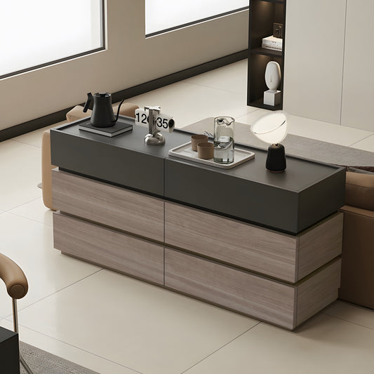Συρταριέρα Sonlen pakoworld mdf σε ανθρακί-sonoma απόχρωση 120x40x72εκ - Hippiehome.gr