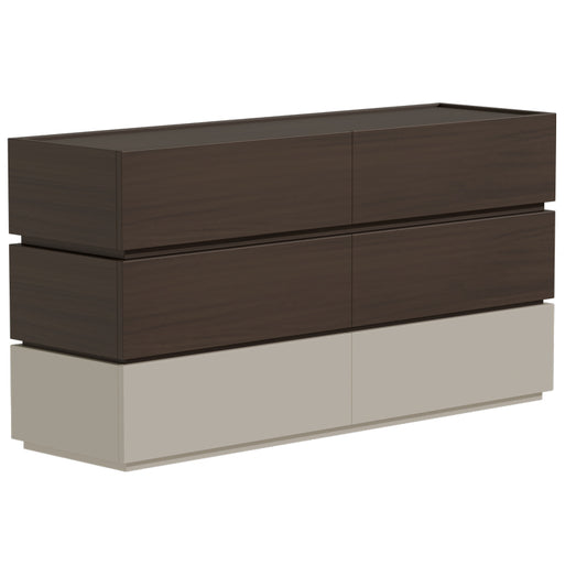 Συρταριέρα Sonlen pakoworld mdf σε καρυδί-μπεζ απόχρωση 120x40x72εκ - Hippiehome.gr