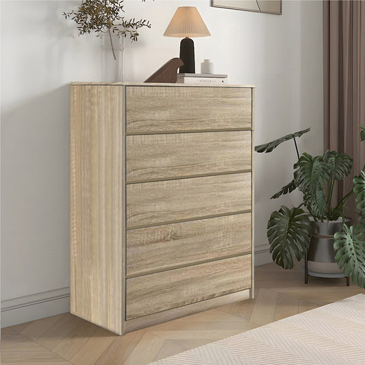 Συρταριέρα Kuanger pakoworld mdf σε φυσική απόχρωση 80x40x109εκ - Hippiehome.gr