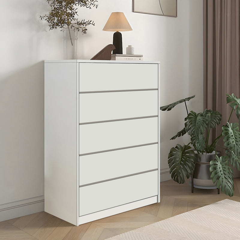 Συρταριέρα Kuanger pakoworld mdf σε λευκή απόχρωση 80x40x109εκ - Hippiehome.gr