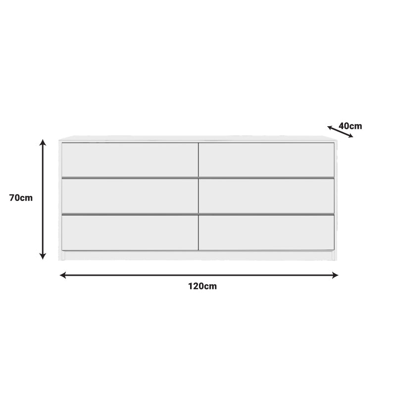 Συρταριέρα Kuanger pakoworld mdf σε λευκή απόχρωση 120x40x70εκ - Hippiehome.gr