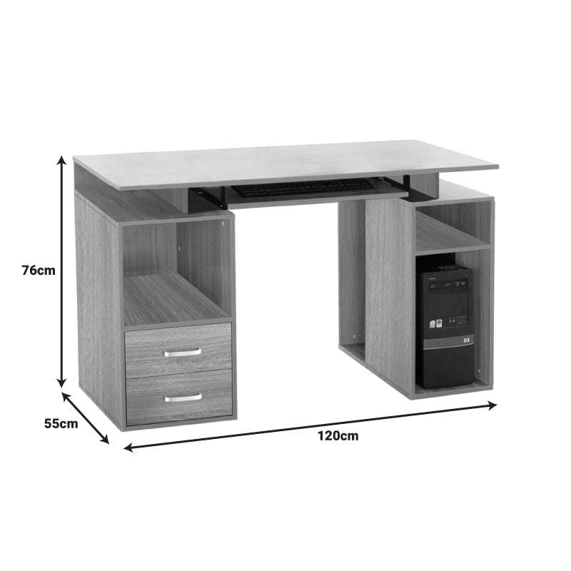 Γραφείο υπολογιστή Liberion pakoworld σε απόχρωση sonoma 120x55x76εκ - Hippiehome.gr