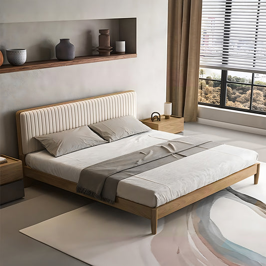 Κρεβάτι Akva pakoworld διπλό mdf σε φυσική απόχρωση 150x200εκ - Hippiehome.gr