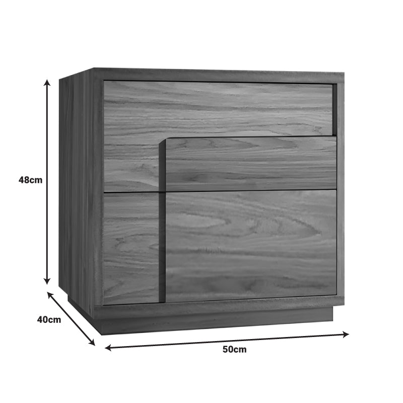 Κομοδίνο Inget pakoworld mdf σε καρυδί απόχρωση 50x40x48εκ - Hippiehome.gr