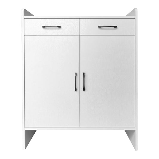 Παπουτσοθήκη Gazen pakoworld 12 ζεύγων με συρτάρια σε λευκή απόχρωση 80x33x100εκ - Hippiehome.gr