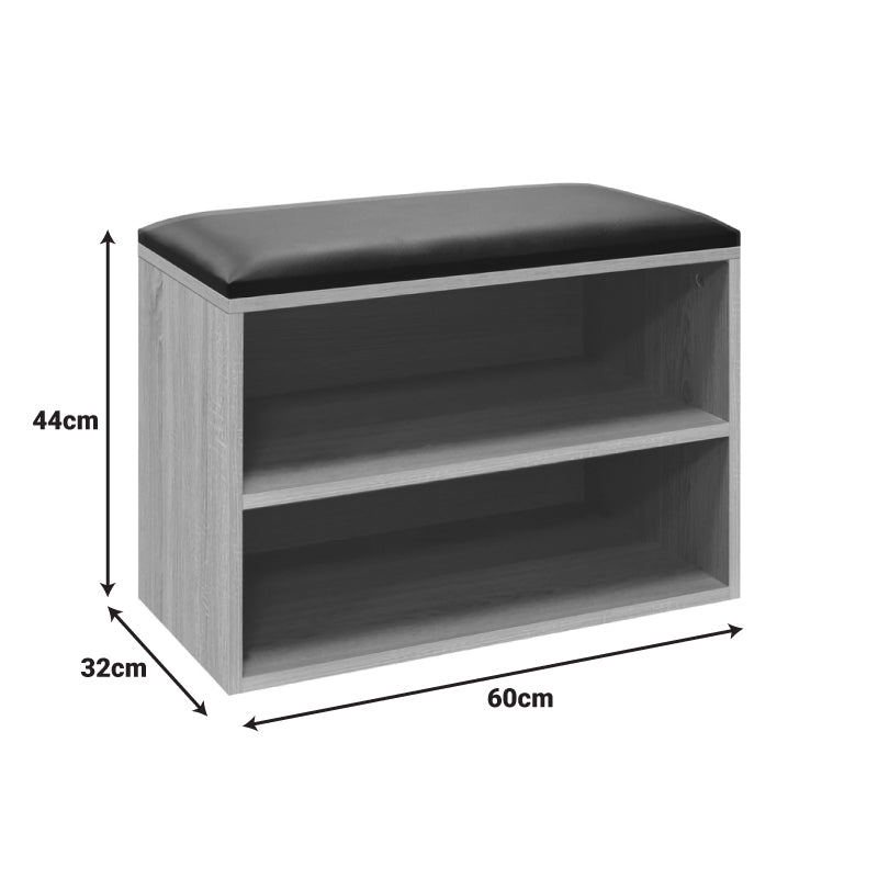 Παπουτσοθήκη-Σκαμπό Kiana pakoworld 4 ζεύγων με μαξιλάρι σε φυσική απόχρωση 60x32x44εκ - Hippiehome.gr