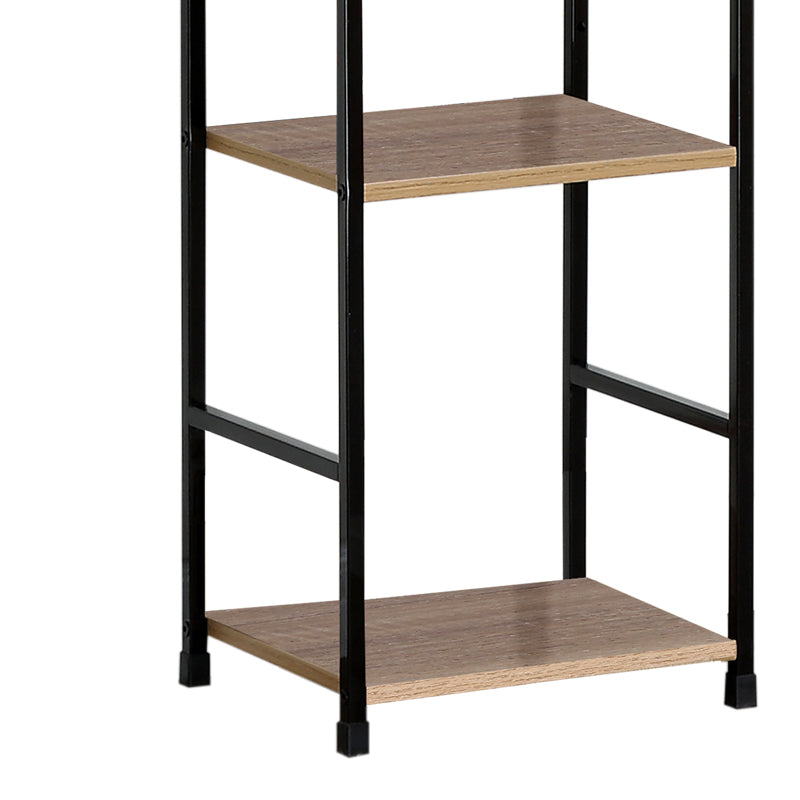 Βιβλιοθήκη Azuel pakoworld φυσικό-μαύρο μέταλλο 29x23.5x144εκ - Hippiehome.gr