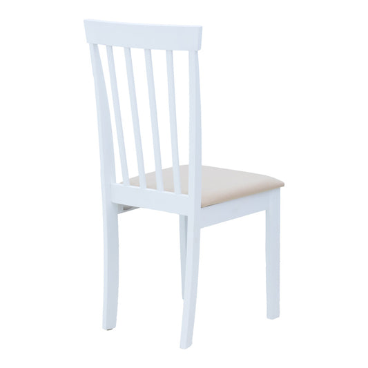 Καρέκλα Houston pakoworld rubberwood σε λευκή απόχρωση 40x49x94εκ - Hippiehome.gr