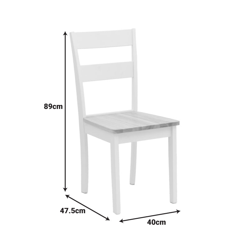 Καρέκλα York pakoworld σε λευκή-φυσική απόχρωση 39.5x47.5x89εκ - Hippiehome.gr
