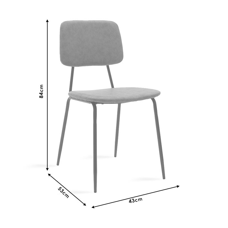 Καρέκλα Tania pakoworld ύφασμα ανθρακί antique-μαύρο πόδι - Hippiehome.gr