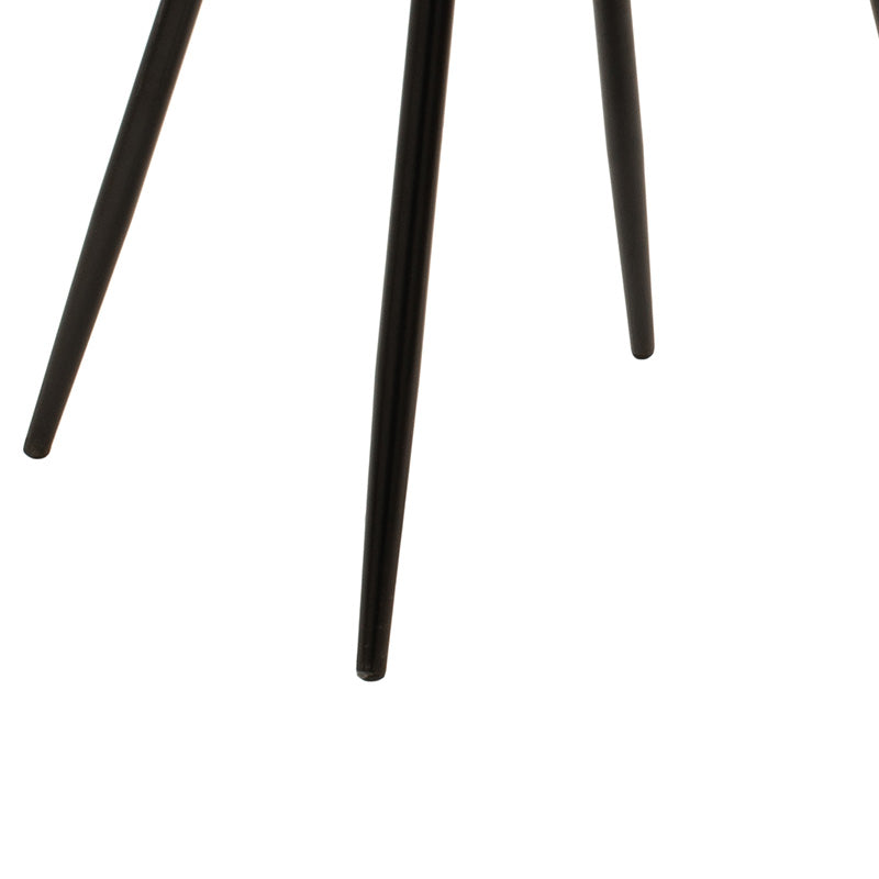 Καρέκλα Giselle pakoworld βελούδο γκρι-μαύρο πόδι - Hippiehome.gr