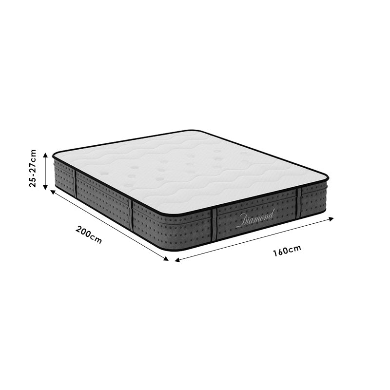 Στρώμα Diamond pakoworld pocket spring+ gel memory foam 25-27cm 160x200εκ - Hippiehome.gr