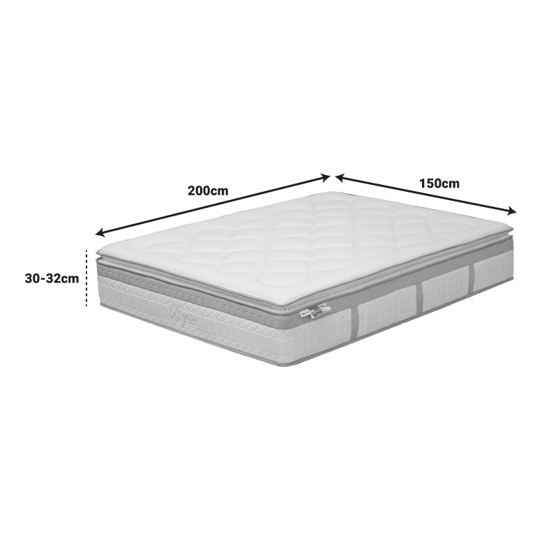 Στρώμα Utopia pakoworld pocket spring με aloe vera και ανώστρωμα 30-32cm 150x200εκ - Hippiehome.gr