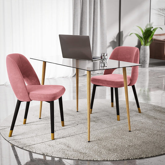 Τραπέζι Chloe pakoworld γυάλινο 8χιλ ανθρακί - πόδι φυσικό 120x70x75εκ - Hippiehome.gr