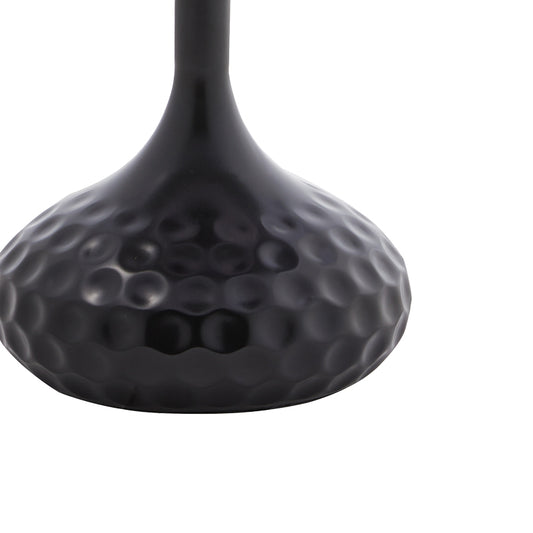 Βοηθητικό τραπέζι Fabron Inart μαύρο sintered stone Φ50x52εκ - Hippiehome.gr