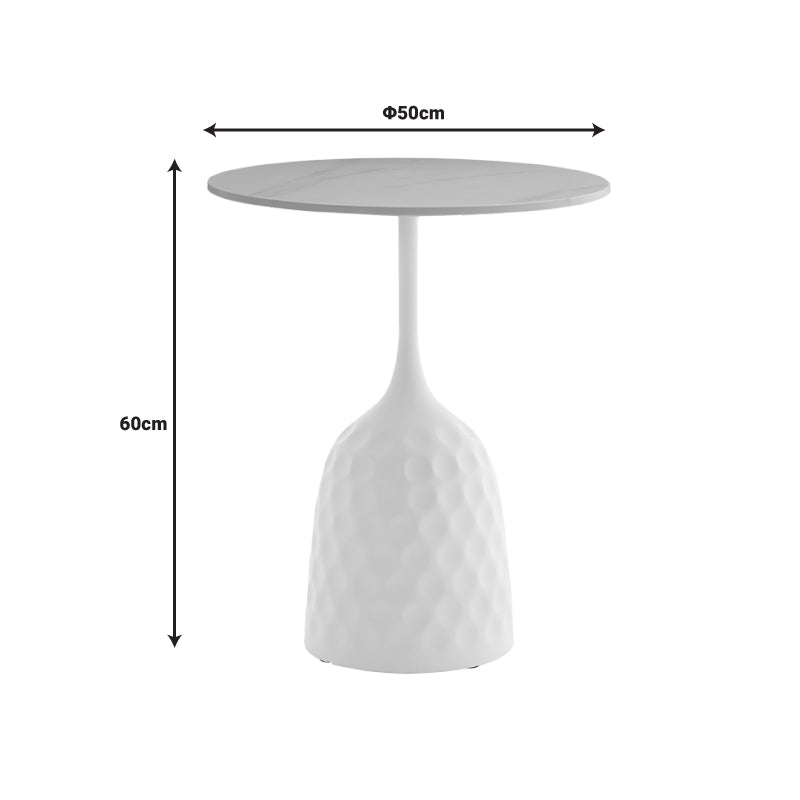 Βοηθητικό τραπέζι Kousien Inart μαύρο sintered stone Φ50x60εκ - Hippiehome.gr