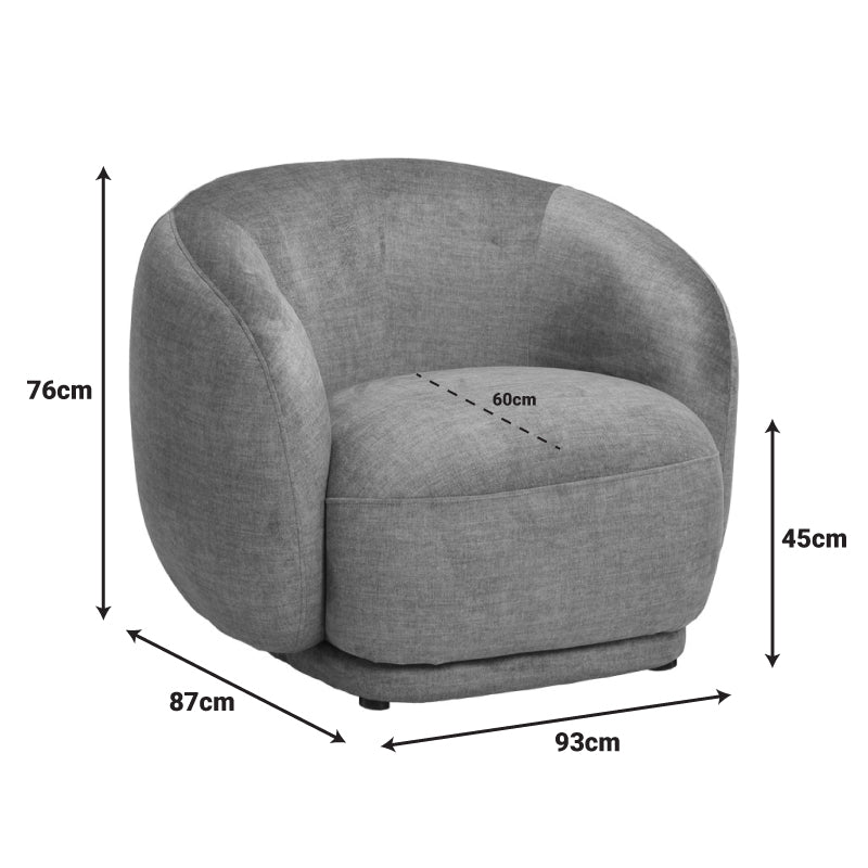 Πολυθρόνα Freya pakoworld ύφασμα σε λαδί απόχρωση 93x87x76εκ - Hippiehome.gr