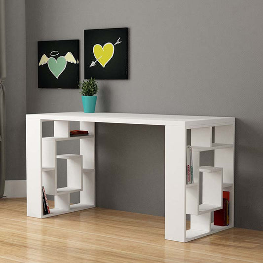 Γραφείο Labirent pakoworld λευκό 140x60x75εκ - Hippiehome.gr