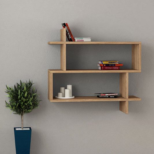 Ραφιέρα Paralel pakoworld χρώμα φυσικό 70x22x65,5εκ - Hippiehome.gr