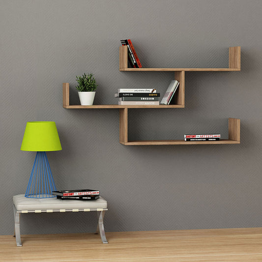 Ραφιέρα τοίχου Tiber pakoworld χρώμα φυσικό 120x22x67εκ - Hippiehome.gr
