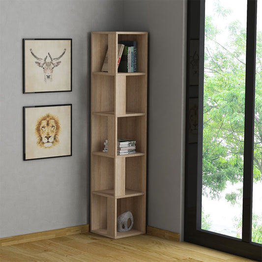 Βιβλιoθήκη στήλη Raphael pakoworld φυσικό 31,5x31,5x159εκ - Hippiehome.gr