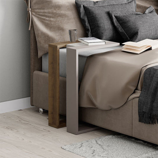 Βοηθητικό τραπέζι Muju pakoworld σε 3 χρώματα φυσικό-λευκό μαρμάρου-μόκα 40x30x57εκ - Hippiehome.gr