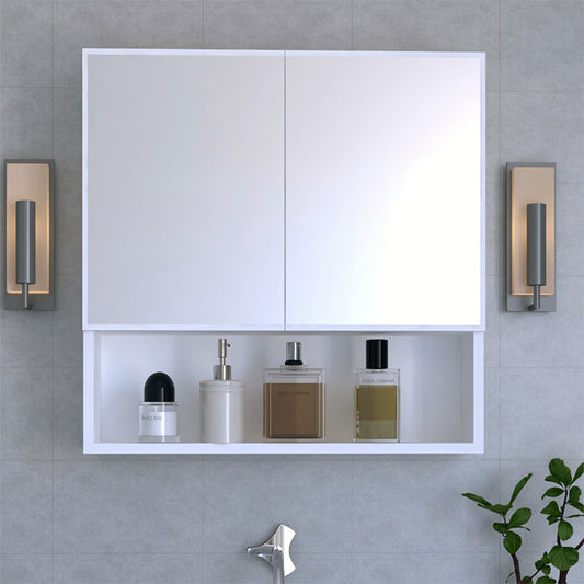 Ντουλάπι μπάνιου με καθρέπτη Zante pakoworld λευκό 70x17x70εκ - Hippiehome.gr