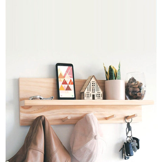 Κρεμάστρα Lolia pakoworld φυσικό 49x11x14εκ - Hippiehome.gr