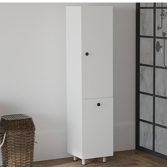 Ντουλάπα-στήλη μπάνιου Gingo pakoworld μελαμίνης λευκό 33x35x159εκ - Hippiehome.gr