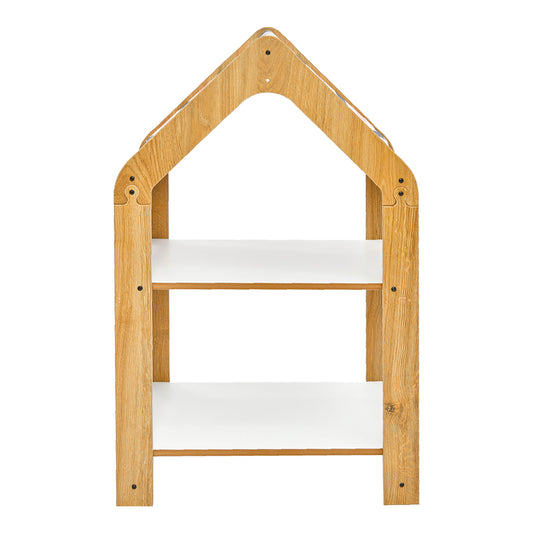 Ραφιέρα τ. Montessori Zoilen pakoworld φυσικό-λευκό-ροζ mdf 50x30x80εκ - Hippiehome.gr