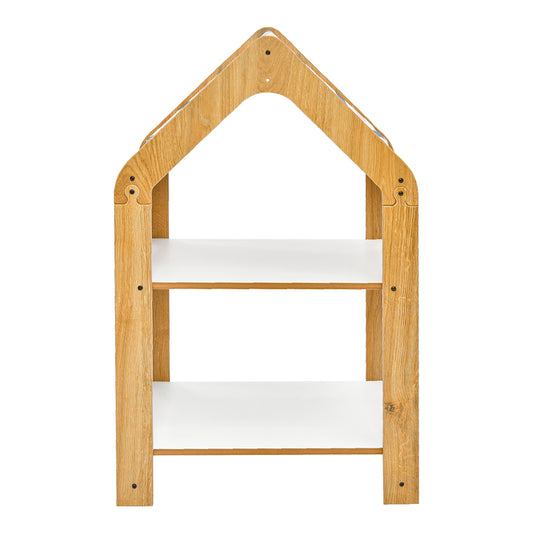 Ραφιέρα τ. Montessori Zoilen pakoworld φυσικό-λευκό-μπλε mdf 50x30x80εκ - Hippiehome.gr