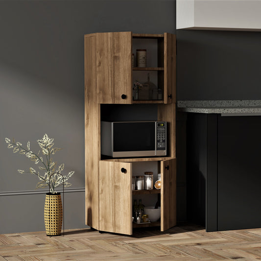 Στήλη Guzel pakoworld σε καρυδί απόχρωση 60x31.4x140εκ - Hippiehome.gr