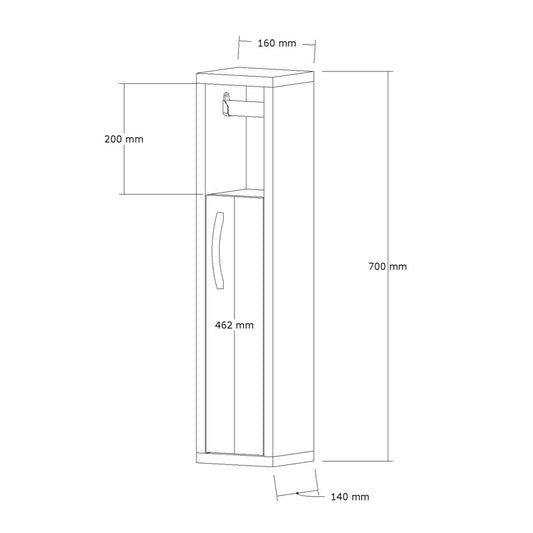 Ντουλάπι-στήλη Μaretto pakoworld σε sonoma απόχρωση 16x14x70εκ - Hippiehome.gr