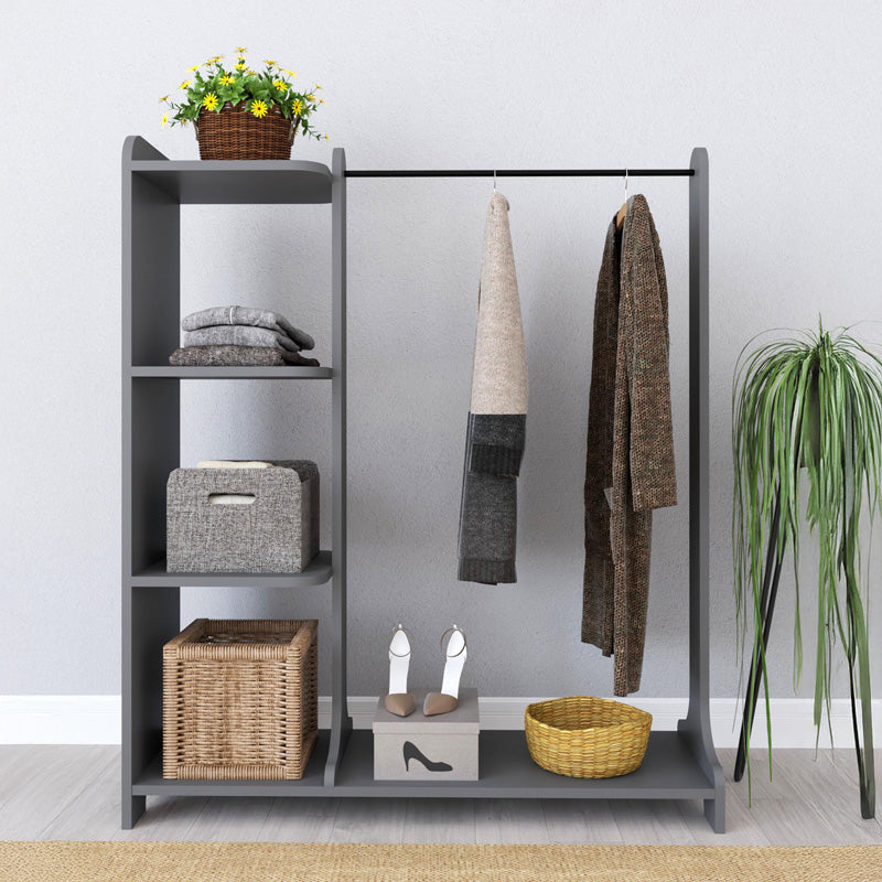 Έπιπλο εισόδου Renesme pakoworld σε ανθρακί απόχρωση 106x45x128εκ - Hippiehome.gr