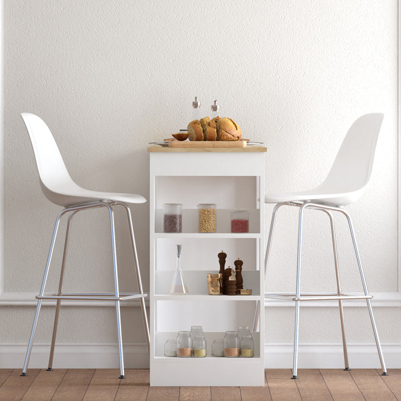 Τραπέζι μπαρ Riff pakoworld λευκό-sonoma 120x50x100εκ - Hippiehome.gr