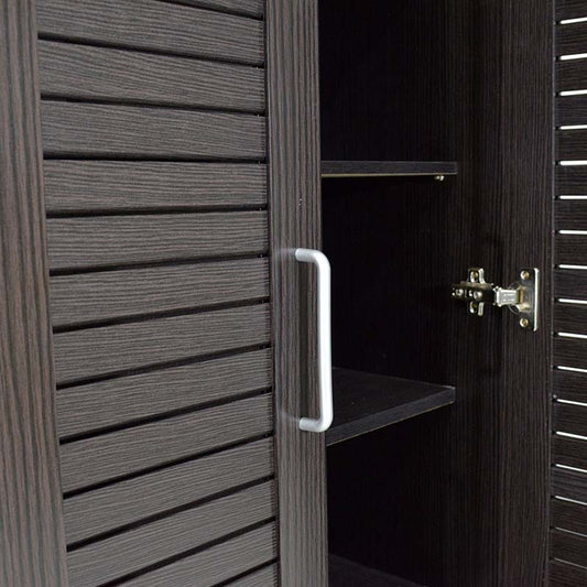 Παπουτσοθήκη-ντουλάπα SANTE pakoworld 21 ζεύγων χρώμα wenge 60x37x183εκ - Hippiehome.gr