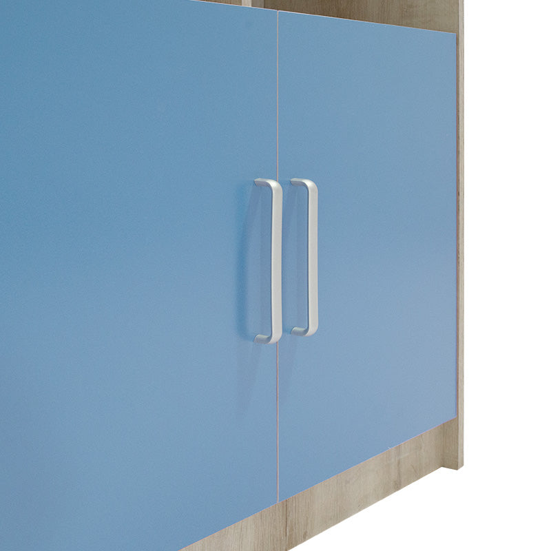 Βιβλιοθήκη παιδική σύνθετη Looney pakoworld χρώμα castillo-μπλε 80,5x36,5x183,5εκ - Hippiehome.gr