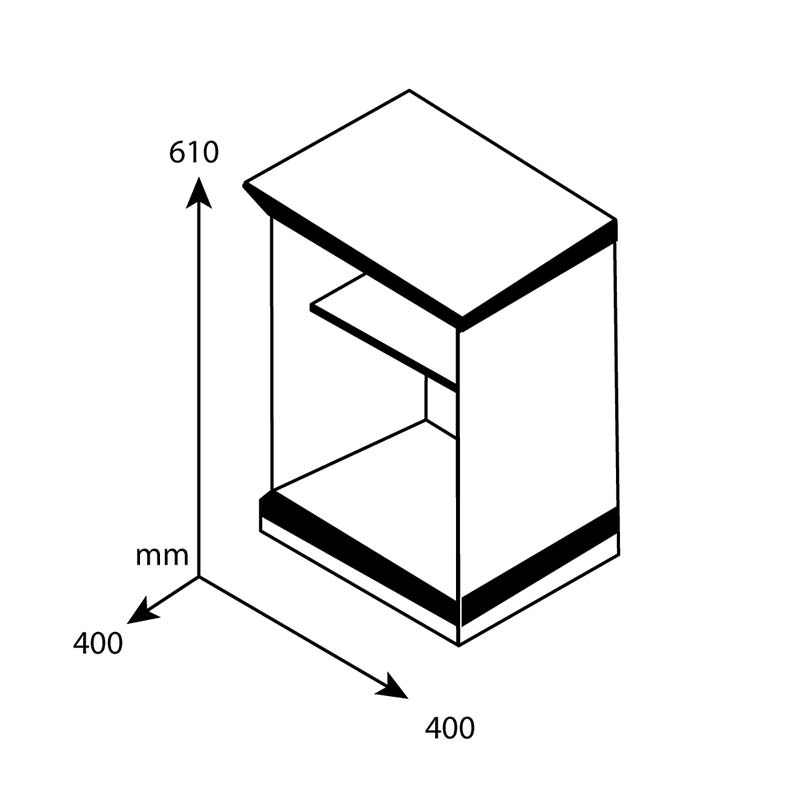Κομοδίνο Mozart pakoworld χρώμα καρυδί 40x40x61εκ - Hippiehome.gr