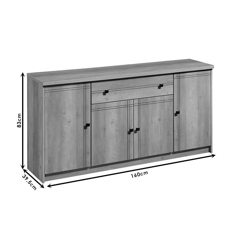 Μπουφές Libby pakoworld oak 160x39.5x83εκ - Hippiehome.gr