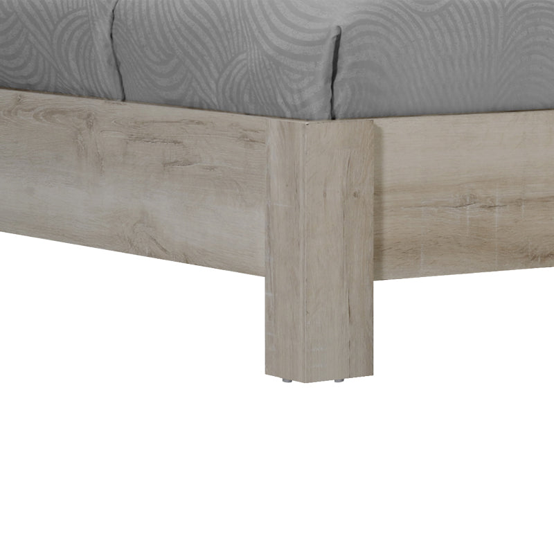 Κρεβάτι διπλό OLYMPUS pakoworld σε χρώμα castilo oak 140x200εκ - Hippiehome.gr