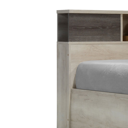 Κρεβάτι OLYMPUS pakoworld σε χρώμα castilo oak 140x200εκ - Hippiehome.gr