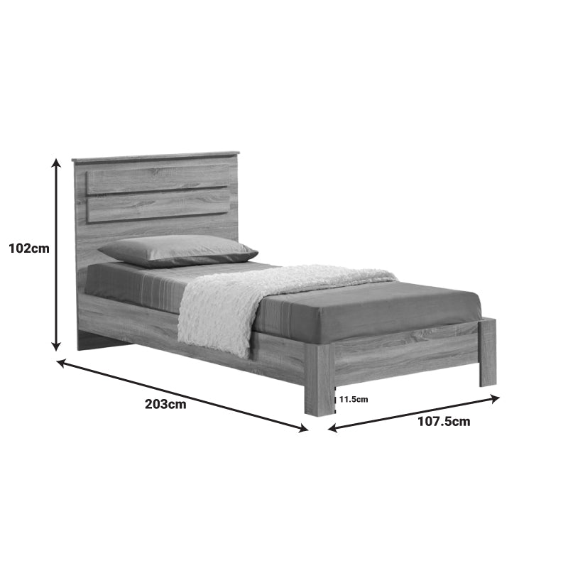 Κρεβάτι OLYMPUS pakoworld σε sonoma απόχρωση 100x200εκ - Hippiehome.gr