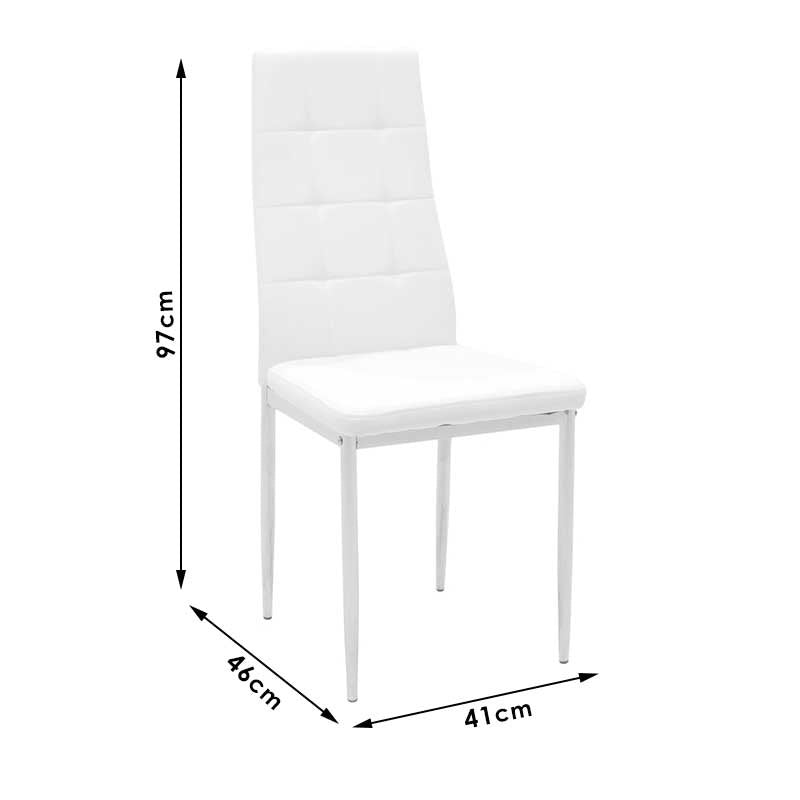 Καρέκλα Cube pakoworld PU μαύρο-πόδι χρωμίου - Hippiehome.gr