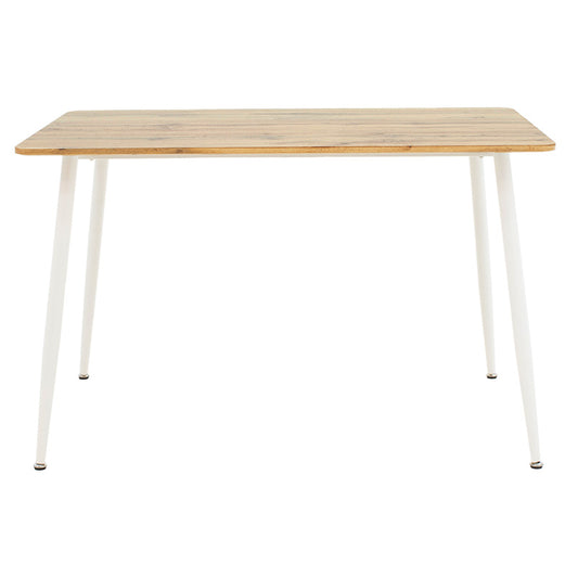 Τραπέζι Cuba pakoworld MDF sonoma-λευκό 120x80x75εκ - Hippiehome.gr